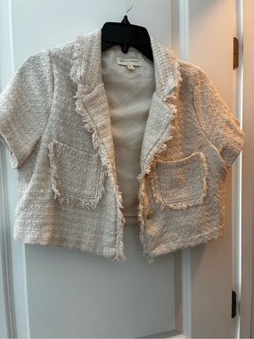Twenty Three Cream Tweed Cropped Jacket